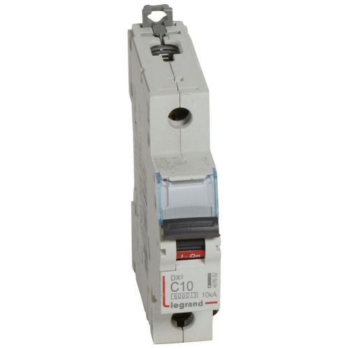 Disj. DX³ 6000kA 10kA arrivée haute/départ bas à vis 10A -courbe C -1 module-407652-3245064076524-LEGRAND