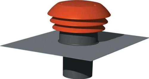 Chapeau toiture plastique D150/160 rouge - CPR 150/160 TUILE - 876002 S&P UNELVENT - 876002 