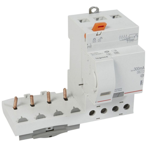 Bloc diff adaptable vis DX³ pour disj 1 mod/pôle 4P 400V~ 63A typeAC 300mA sél-410521-3245064105217-LEGRAND