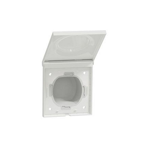 Odace Styl Pratic, plaque Blanc avec couvercle souple translucide 1 poste IP44-S520772-3606480319693-SCHNEIDER ELECTRIC FRANCE