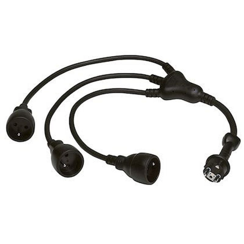 Rallonge multiprise pieuvre 1 fiche 2P+T 16A IP44 IK10 et 3 prolongateurs - 0,8m-050577-3245060505776-LEGRAND