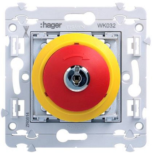 Kallysta  Interrupteur coup de poing d'arrêt d'urgence à clé Ronis N°455-WK032-3250617060325-HAGER