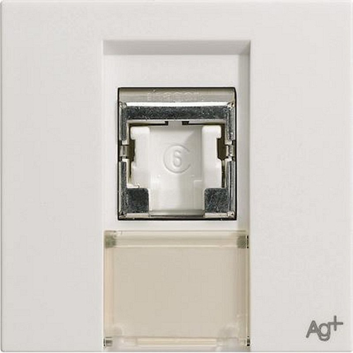 Systo prise RJ45 catégorie 6 UTP pour Grade 1 2 modules Blanc AntiBactérien-WS220H-3250617142335-HAGER
