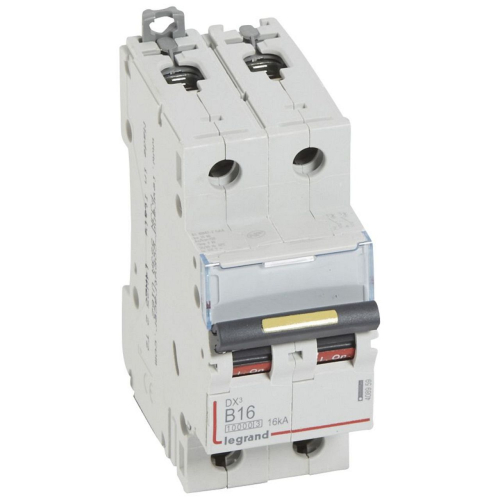 Disj. DX³ 1000kA 16kA arrivée haute/départ bas à vis 16A -courbe B -2 modules-408959-3245064089593-LEGRAND