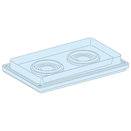 PrismaSeT G Active - Plaque passe-câbles montage direct - 2 entrées-LVS08899-3606481879370-SCHNEIDER ELECTRIC FRANCE