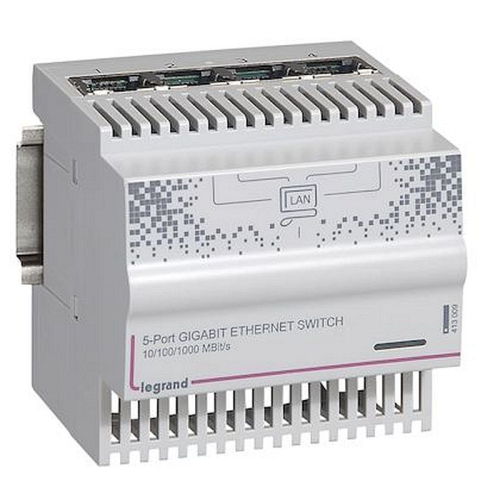 Switch éthernet mobile - 4 sorties RJ45 - 1 Giga - IP20 - IK04 - 4