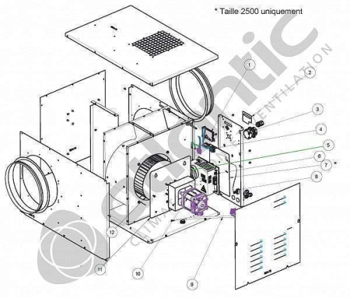 Extraction Et Insufflation Air - kit moteur airvent bbc 2 1500 - 914231 ATLANTIC SAV CLIM. & VENTIL. - 914231 