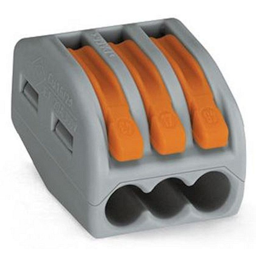 Borne WAGO 222 3x4mm² à leviers souple & rigide-222-413-4017332955676-WAGO CONTACT