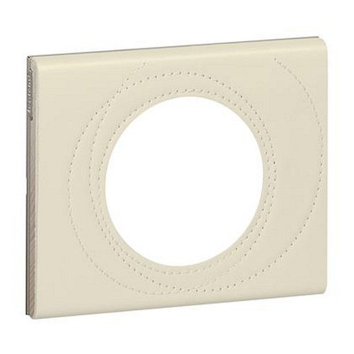 Plaque Céliane Matières 1 poste - finition Cuir Perle Couture-069431-3414970450951-LEGRAND