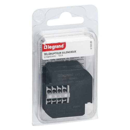 Télérupteur à encastrer unipolaire silencieux 10A 230V~-093005-3245060930059-LEGRAND