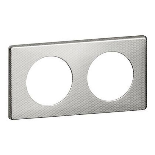 Plaque Céliane Métal 2 postes - finition Alu Snake-068722-3414970449313-LEGRAND