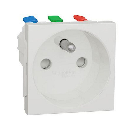 Unica - prise 2P+T - FR - 90DEG - raccord rapide travers - Blanc anti - méca seu-NU305920-3606489454265-SCHNEIDER ELECTRIC FRANCE