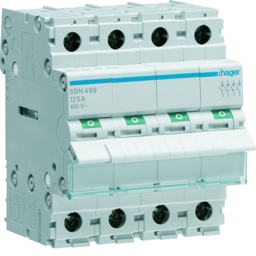 Interrupteur modulaire 4 pôles 125A-SBN499-3250615510037-HAGER