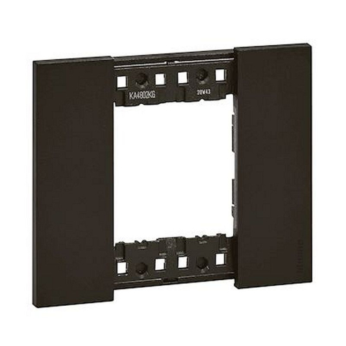 Plaque de finition Living Now Collection Les Noirs 2 modules finition Noir-BTKA4802KG-8005543612675-BTICINO