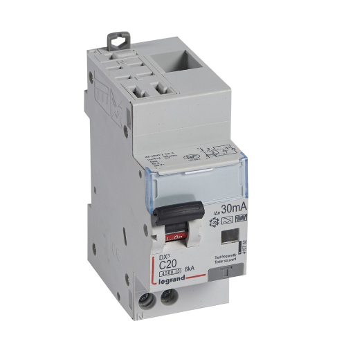 Disjoncteur diff DX³ 4500 -auto/vis- U+N 230V~ 20A- typeF-30mA -courbe C - 2M-410762-3245064107624-LEGRAND