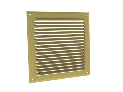 Grilles à auvents en aluminium prélaqué doré - GA DO 200 x 200 GAM - 8015 ANJOS - 8015 