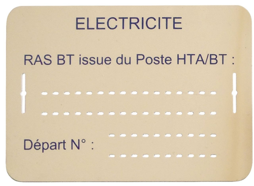 Lot 10 plaques d'identification RAS BT-BC004-3660835034877-MICHAUD