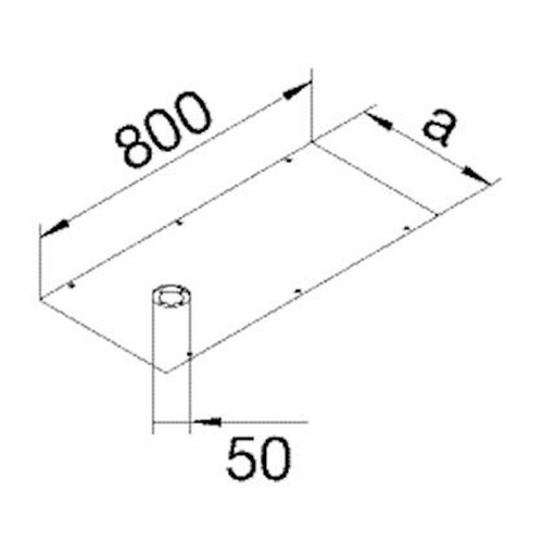Couvercle BKW500 avec perfo. 50mm-BKA500800GBZ-4012002236550-HAGER