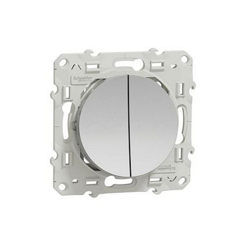 Odace - va-et-vient + poussoir - Alu - 10 A - poussoir NO/NF-S530285-3606480391514-SCHNEIDER ELECTRIC FRANCE