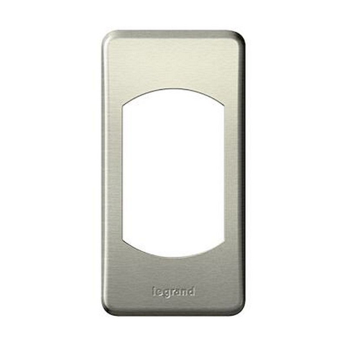 Plaque Céliane Métal 1 module - finition Titane-068900-3245060689001-LEGRAND