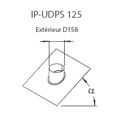 Sortie pour toiture inclinée - IP-BP 160/180/25 - 9384 HELIOS VENTILATEURS - 9384 