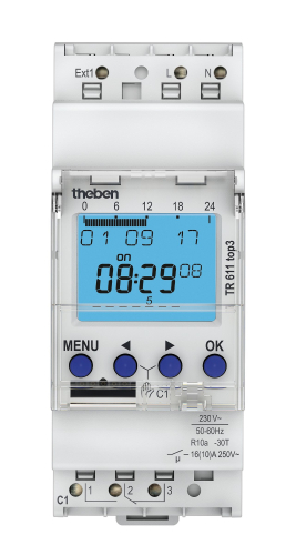 Inter horaire digital 24h 7j. 84 pas de prog.Compatible OBELISK top3 Bluetooth-TR611TOP3-4003468610312-THEBEN FRANCE