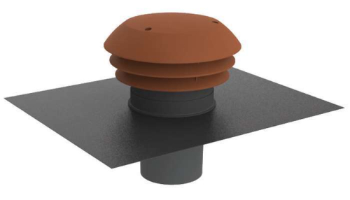 Chapeau de toiture plastique tuile ⌀125 - CARA⌀125T ECONONAME - CARA⌀125T 