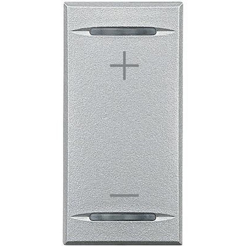 Manette Axolute symbole + et - type bascule 1 module - Alu-HC4911AD-8005543435540-BTICINO