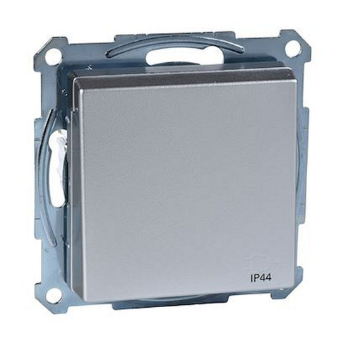 Merten M-Plan - prise 2P+T - NF - IP44 - borne auto - aluminium-MTN2514-0460-3606480306259-SCHNEIDER ELECTRIC FRANCE