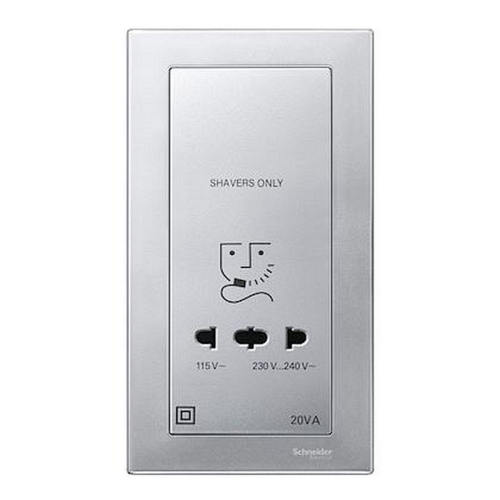 Enjoliveur M-Plan pour prise de rasoir, aluminium-MTN213560-3606485000169-SCHNEIDER ELECTRIC FRANCE