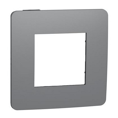 Unica Studio Color - plaque de finition - Gris foncé liseré Anthracite - 1 poste-NU280222-3606489452834-SCHNEIDER ELECTRIC FRANCE