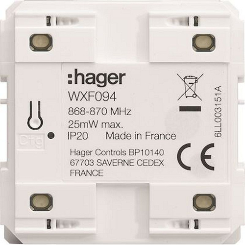 Emetteur radio mural, gallery, quicklink, plat, pile plate, 4 postes-WXF094-3250618504057-HAGER