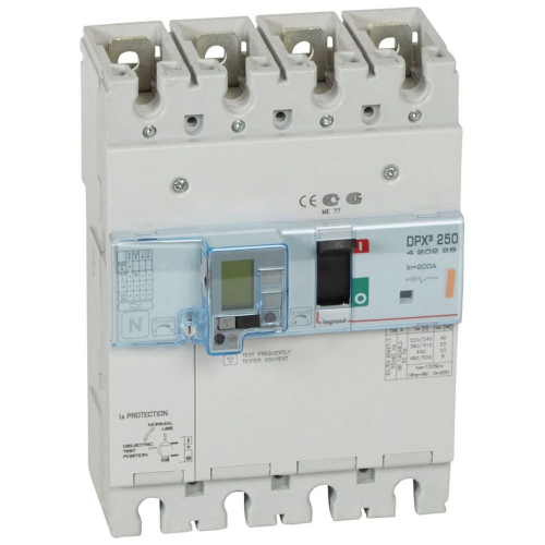 Disjoncteur magnétothermique différentiel DPX³250 Icu 25kA 400V~ - 4P - 200A-420228-3245064202282-LEGRAND