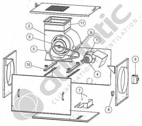 Moteur Airvent T3001 - MOTEUR AIRVENT T3001 - 913926 ATLANTIC SAV CLIM. & VENTIL. - 913926 