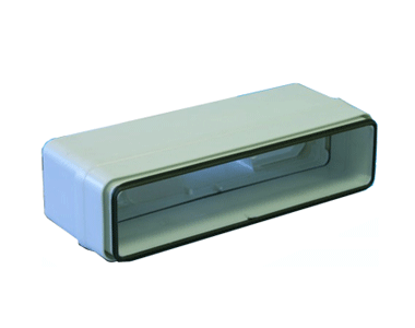 Raccord droit rectangulaire 55x110 plastique à joint - RD 55 X 110 J - 460050 ATLANTIC - 460050 