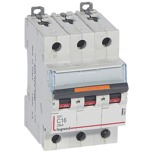 Disj. DX³ 25kA arrivée haute, départ bas à vis 3P 400V~ - 16A courbe C 3 modules-409781-3245064097819-LEGRAND