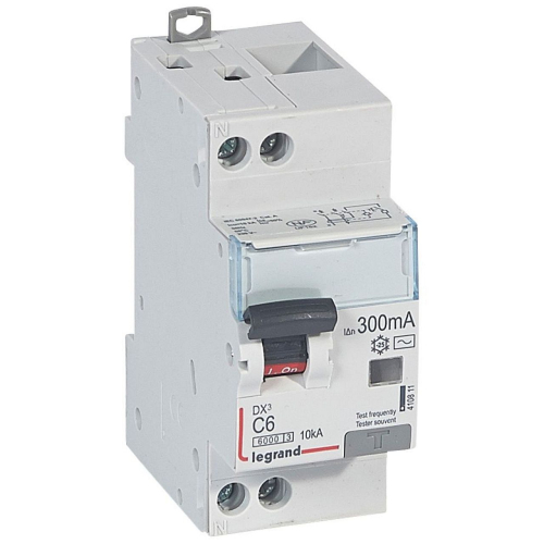 disj. diff monobloc DX³6000 10kA arrivée haute/départ bas à vis 6A typeAC 300mA-410811-3245064108119-LEGRAND