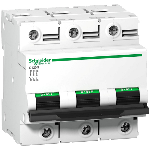 Disjoncteur C120N 3P 63 A, courbe D, 10 kA-A9N18386-3606480379574-SCHNEIDER ELECTRIC FRANCE