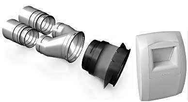 Kit Bahia Curve Push Cuisine 125 Optiflex ⌀90 - Optiflex / Flexigaine - 11033671 ALDES - 11033671 