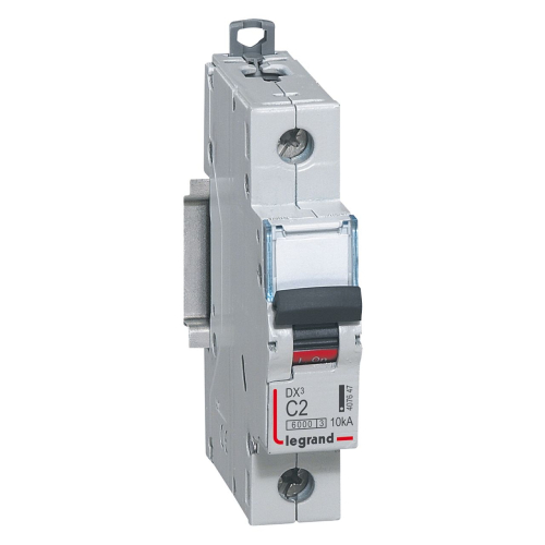 Disjoncteur DX³6000 10kA arrivée haute/départ bas vis 1P 2A courbe C - 1 mod-407647-3245064076470-LEGRAND