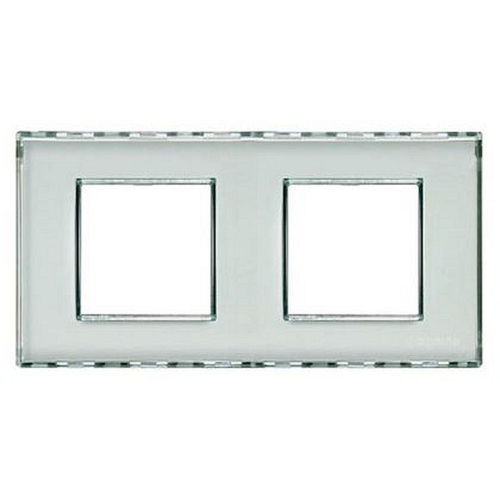 Plaque Livinglight Kristall 2+2 modules horizontal ou vertical - Personnalisable-LND4802M2KR-8005543446522-BTICINO