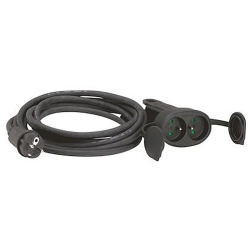 Rallonge 2P+T 16A IP44 IK08 double prolongateur ergonomique caoutchouc câble 10m-051630-3245060516307-LEGRAND