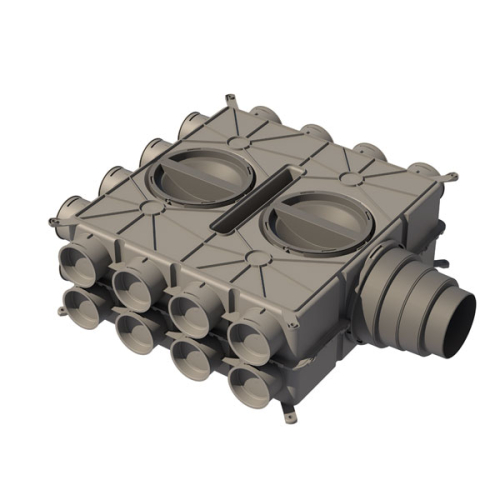 Caisson avec 1 piquages multimédiam et 24 piquages pour conduit circulaire ou semi-circulaire - DB824 Air Excellent - 188594 UBBINK - 188594 