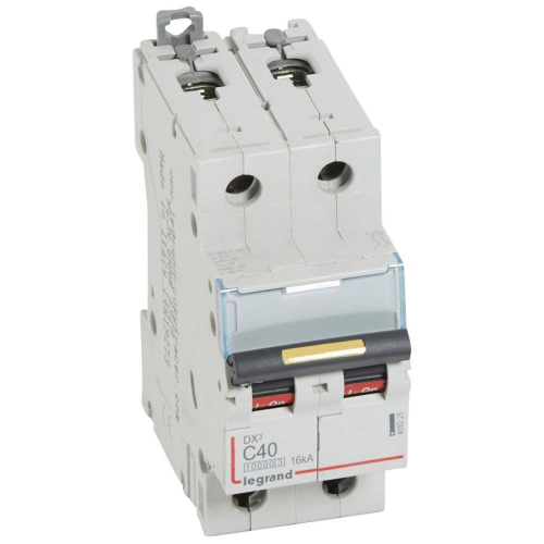 Disj. DX³ 1000kA 16kA arrivée haute/départ bas à vis 40A -courbe C -2 modules-409225-3245064092258-LEGRAND