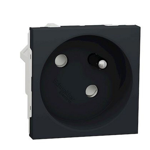 Unica - prise 2P+T - FR - 45DEG - raccord rapide traversant - Anthraci - méca se-NU304954-3606489454067-SCHNEIDER ELECTRIC FRANCE