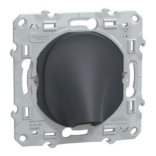 Ovalis - sortie de câble - 16A - D=6..12mm - Anthracite-S340662-3606482162723-SCHNEIDER ELECTRIC FRANCE