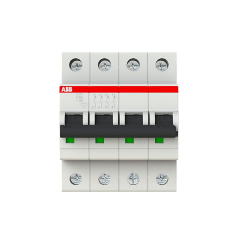 Disjoncteur S204 4P 63A Courbe C Raccordement à vis - 10KA (4Modules)-2CDS254001R0634-4016779551113-ABB