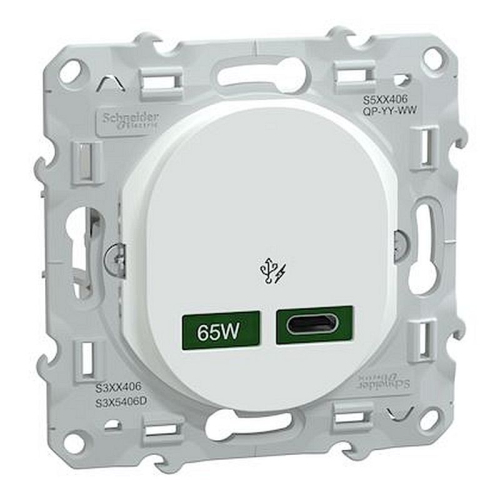 Ovalis - Chargeur USB-C 65W - Forte puissance pour charge app. mobiles - Blanc-S320406-3606482162952-SCHNEIDER ELECTRIC FRANCE