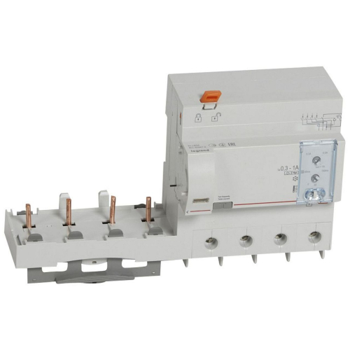 Bloc diff adaptable vis DX³ pour disj. 1,5 mod/pôle -4P 400V~ 63A typeF réglable-410643-3245064106436-LEGRAND