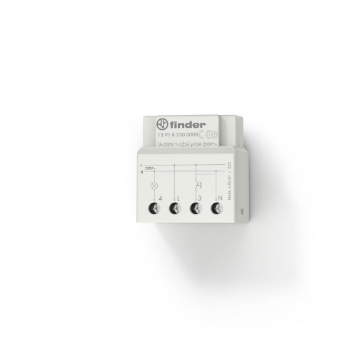 Télérupteur électronique ou temporisé 1NO 10A 230V AC, silencieux-139182300000-8012823336619-FINDER FRANCE